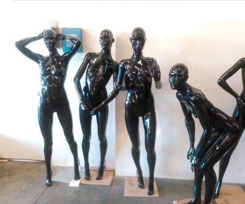 HIGH GLOSSY BLACK MANNEQUINS WITH HEAD