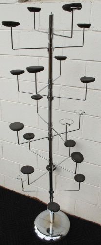 10 Tier Hat Display Retail Rack Floor Fixture 20 Hat Hanger Tree Stand SHIPSFREE