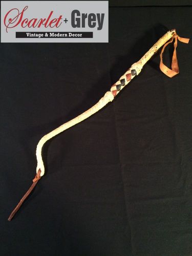 Vintage African Leather Hide Short Livestock Hand Whip - ALL ITEMS NO RESERVE