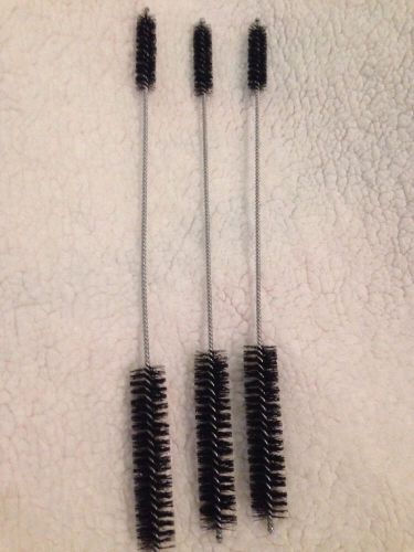 3 Double Sided Faucet Cleaning Brush - Draft Beer Keg Coupler &amp; Shank Scrubber