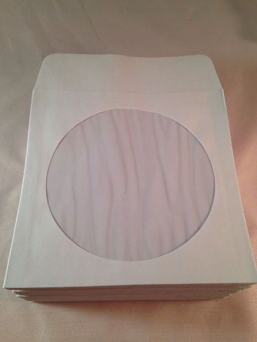 100 pcs CD DVD WINDOW PAPER SLEEVES CASE COVER ENVELOPES White