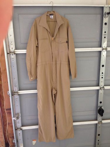 Workrite Benchmark Fire Resistant TAN Coveralls Extra Large New W/O Tags