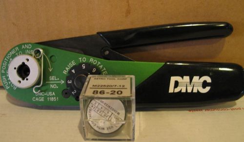 Small Green Daniels M22520/7-01 MH860 Crimper with Positioner M22520/7-12