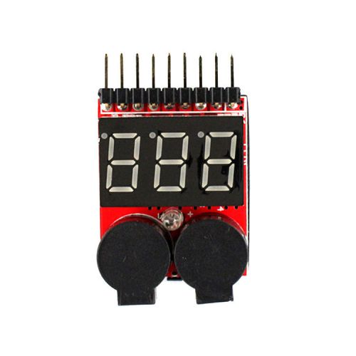 Ab 2pcs 1-8s 2in1 indicator rc lipo battery tester low voltage buzzer alarm us 1 for sale