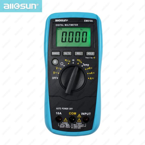 all-sun EM6186 3 3/4 Digital Multimeter Continuity Diode Capacitance with AC/DC