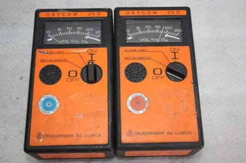 LOT OF 2 DRAGERWERK AG LUBECK OXYCOM 25D DRAGER  25 D