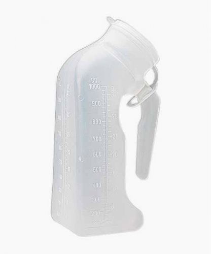 Male Urinal Translucent w/ Cover, Box of 50, Medical Action H140-01, 1000 CC NEW
