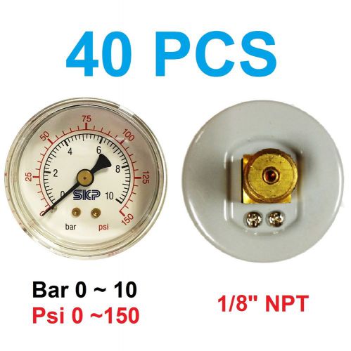 40 Air Pressure Gauge for Air Compressor WOG Water Oil Gas Chrome Plated 1-1/2&#034;