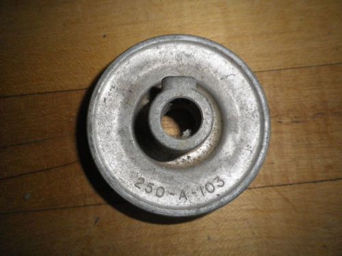 2 1/2&#034; Sears Craftsman Allot pulley #250-103 1/2&#034; wide belts set screw 3/8&#034;bore