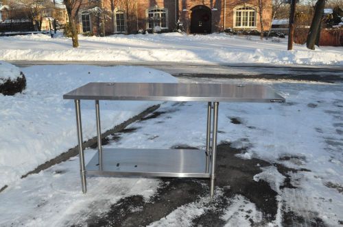 Stainless steel prep table 72&#034; x 30&#034; heavy 14 gauge ss kitchen pizza cut mint nj for sale