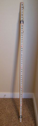 Surveyor&#039;s Grade Rod-3 Pieces-Extends to 14 Ft-Large Numbers-Hard Wood-PreOwned