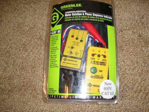 Greenlee 5779 motor rotation and phase sequence indicator - with case for sale