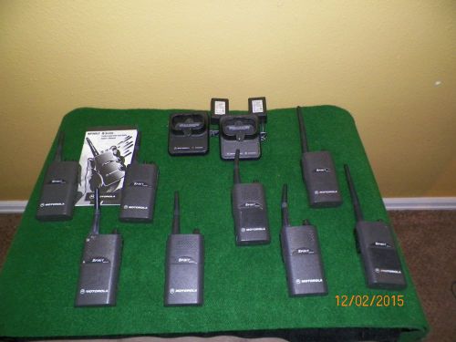 Lot of 8 Various Models Motorola Spirit MU21CV MV11C MU22CV radios,