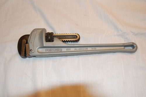 Ridgid 14&#034; aluminum pipe wrench 814 for sale