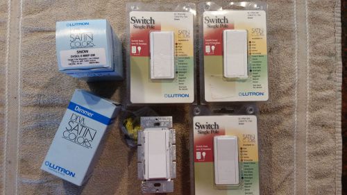 Lutron Diva Low Voltage Dimmers and 1Pole switches Satin White (snow)