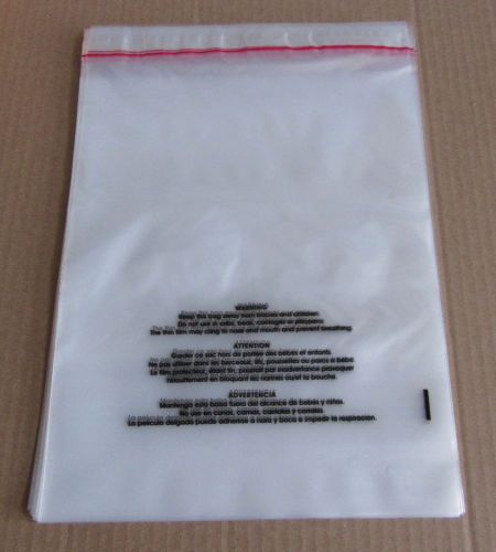1.5 Mil Size 6 x 9&#034; - 8 X 10&#034; - 9 x 12&#034; Resealable Suffocation Warning Bags