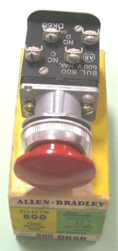 Allen Bradley 800-DK6B Red Push Button Switch – NEW -B