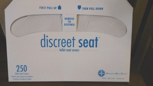 Disposable toilet seat covers New in Pack 250 Discreet Seat Hospeco DS-5000