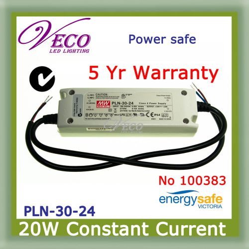 Constant Current 30W Mean Well PLN-30-24 LED Driver Transformer ENERGY SAFE VIC