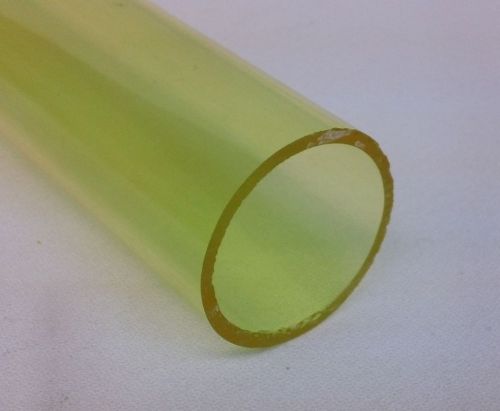 Clear Yellow Acrylic Extruded Plexiglas Tube - 1.5 inch OD x 72 inches long