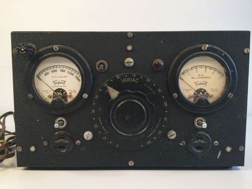 Variac by General Radio w/ DC Volt &amp; Milliamperes Meter Vintage RARE 