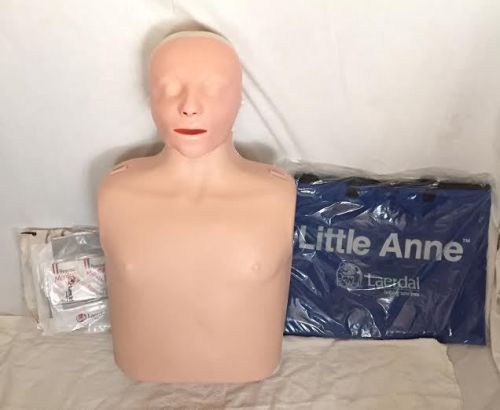 New cpr/aed laerdal little anne manikin with soft pack training mat - light skin for sale