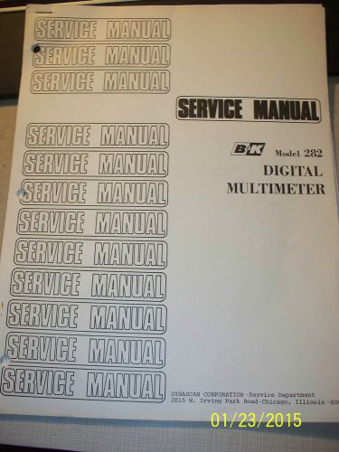 Manual b k precision 282 3.5 digit digital multimeter service &amp; schematics for sale