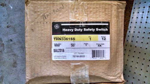 General Electric Heavy Duty Safety Switch THN3361SS