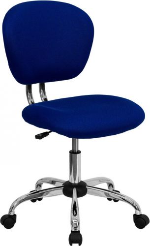 Mid-Back Blue Mesh Task Chair with Chrome Base (MF-H-2376-F-BLUE-GG)