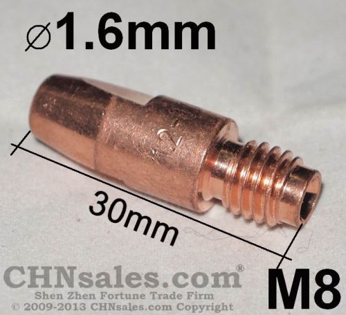 35 PCS M8x1.6x30mm Contact Tip for MB-36KD MB-401D  MIG/MAG Welding Torch