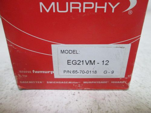 MURPHY EG21VM-12  ELECTRIC VOLTMETER GAGE *NEW IN A BOX*