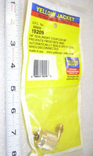 Seal right 1/4&#034; 90° coupler refrigerant yellow jacket 19209  ((loc6)) for sale