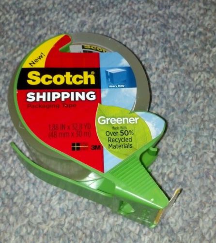 Scotch Greener Heavy-Duty Shipping Packaging Tape &amp; Dispenser  - 3850SG-RD