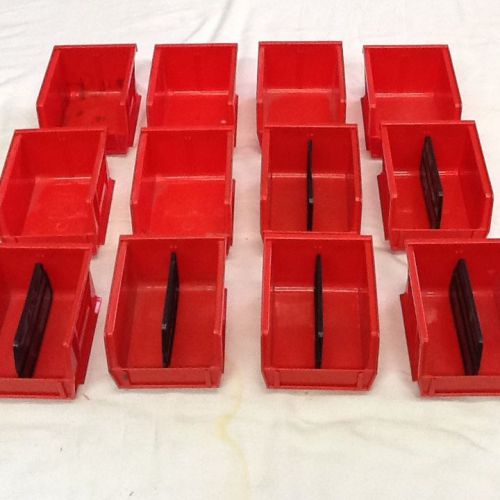 12 SMALL MINI PLASTIC  BINS  FOR STORAGE OF BOLTS SCREWS NAILS BEADS #495