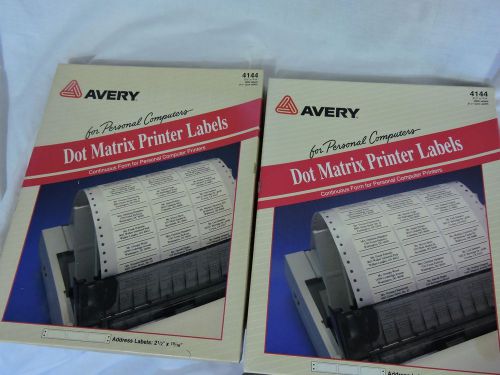 Avery Dot Matrix Printer Address Labels - AVERY 4144 2/12 X 15/16 1.5 Boxes