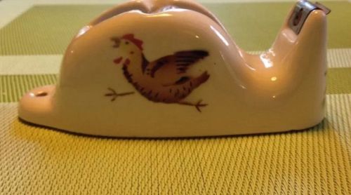 Rooster And Hen Tape Despenser, Great Vintage Item. Great For A Collection.