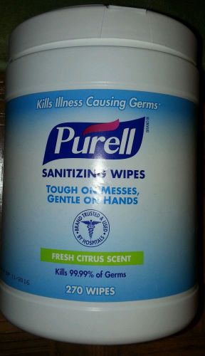 GOJO 270 Count Caniser PURELL Sanitizing Wipes 16.07 free shipping