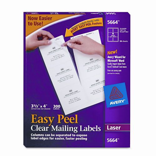 Avery Consumer Products Easy Peel Laser Mailing Labels, 300/Box