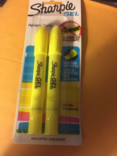 Sharpie Gel Highlighters, Fluorescent Yellow, 2 pack (1780473) School Supplies
