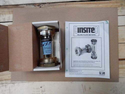 Cole parmer 32211-24 inline air, water, n2, flowmeter 50 gpm 1&#034; npt(f) new for sale