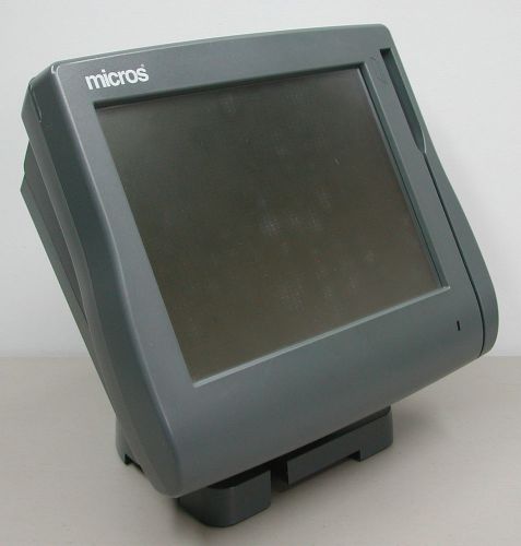 Micros workstation 4 ws4 system unit w/ stand pos touchscreen terminal for sale