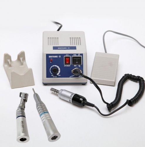 Dental lab micromotor Polisher N3+straight contra handpieces+electric motor