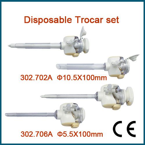Brand New Disposable Trocar set ?10.5mm ?5.5mm Laparoscopy 302.702A/302.706A