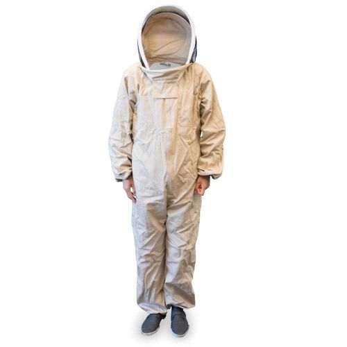 NEW Professional Full Beekeeping Suit-L Protective Gear with Fencing Hood &amp; Mask