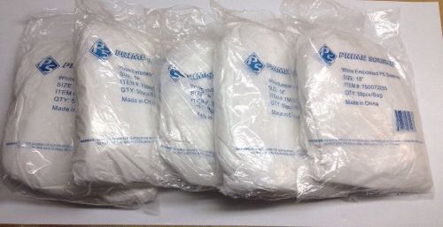 QTY 250 - Prime Source Disposable Polyethylene Sleeves 18&#039;&#039; White (5 Bags), NEW