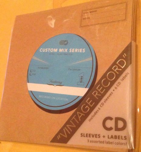 Package of CD Sleeves with Labels - Vintage Record Design New