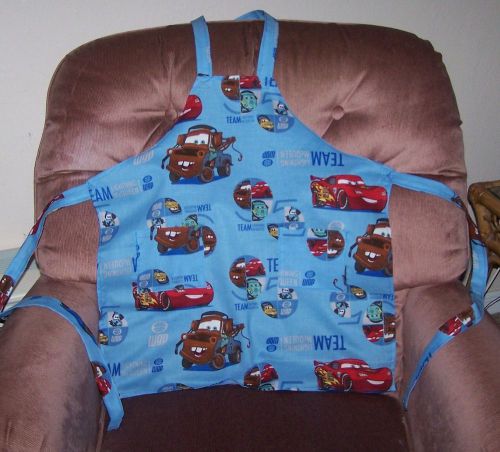 Hand Made CARS BOYS APRON WILL PERSONALIZE  6222