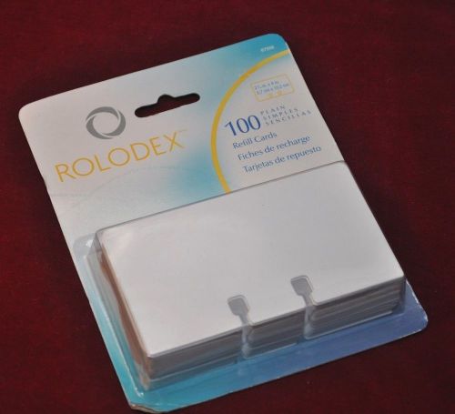 Rolodex 100 Plain Refill 2&#034; x 4&#034; Cards  #67558 New in Package