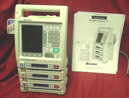 Baxter colleague 3 infusion pump with user manual for sale