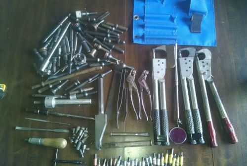 17+lbs of aircraft rivet set squeezers &amp; rivet gun tools&amp; 3 hand rivet squeezers for sale